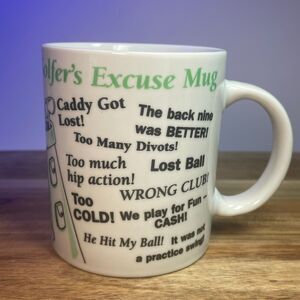 Golfers Excuse Coffee Mug Gag Gift Funny Quotes Sports Dad Humor Retirement